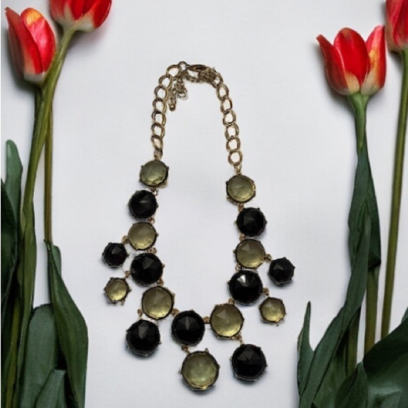 Multi Gemstone Gold Splice Necklace Green - Picture 2 of 3